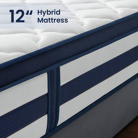 Resspry 12 Inch Gel Memory Foam Sprung Hybrid Mattress | Apex Collection