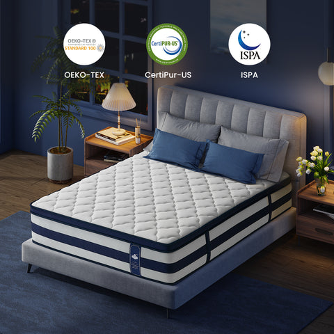 Resspry 12 Inch Gel Memory Foam Sprung Hybrid Mattress | Apex Collection